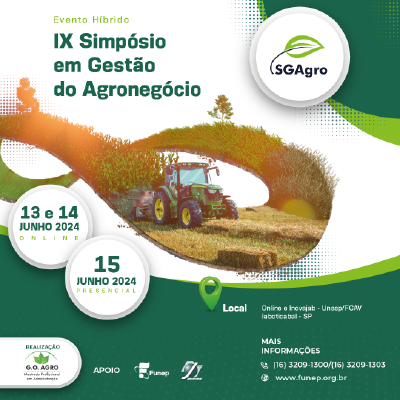 IX SIMPÓSIO EM GESTÃO DO AGRONEGÓCIO – SGAGRO “OBJETIVOS DE DESENVOLVIMENTO SUSTENTÁVEL: BEM-ESTAR E EDUCAÇÃO DE QUALIDADE”